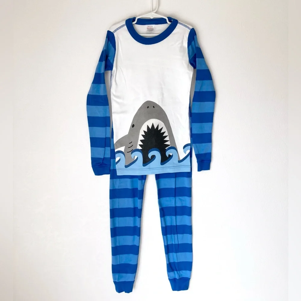 Hanna Andersson Shark Long Sleeve Pajama Set Size 10